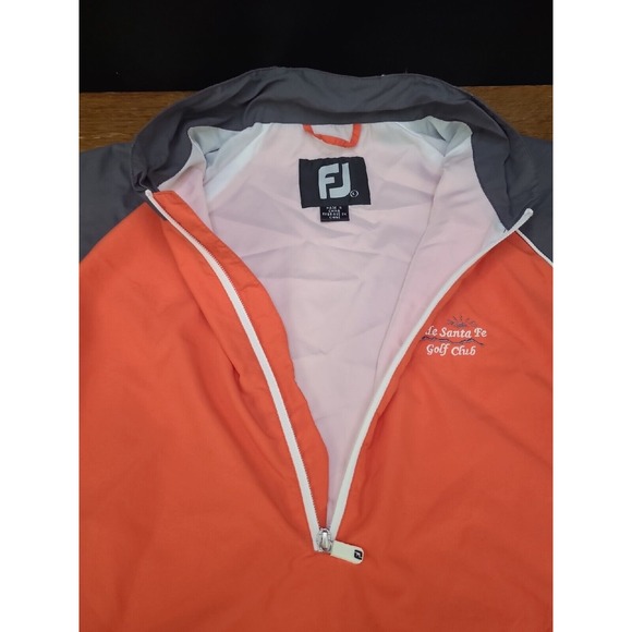 Footjoy 1/2 Zip Pullover Golf Windbreaker - Verde Santa Fe Golf Club - Sz L - Picture 3 of 4